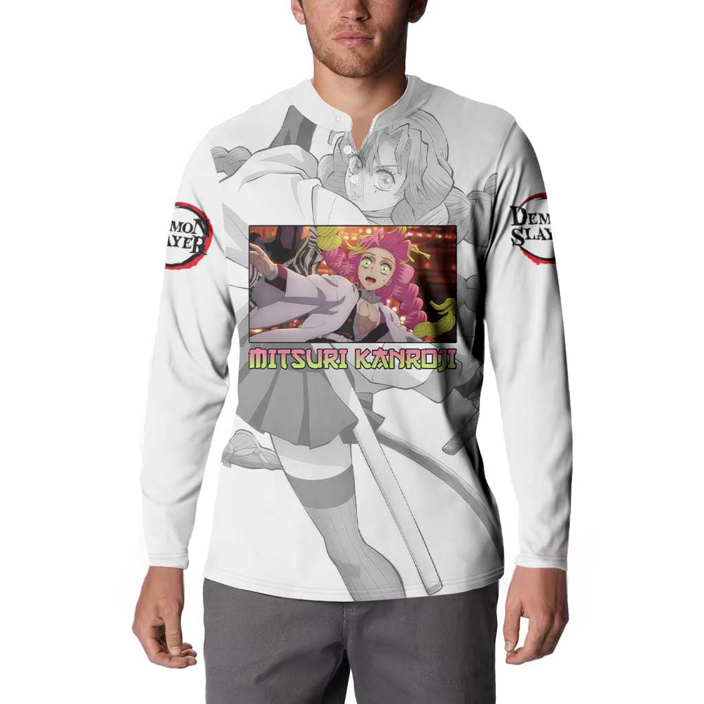 Mitsuri Kanroji - Demon Slayer Button Sweatshirt Anime Style