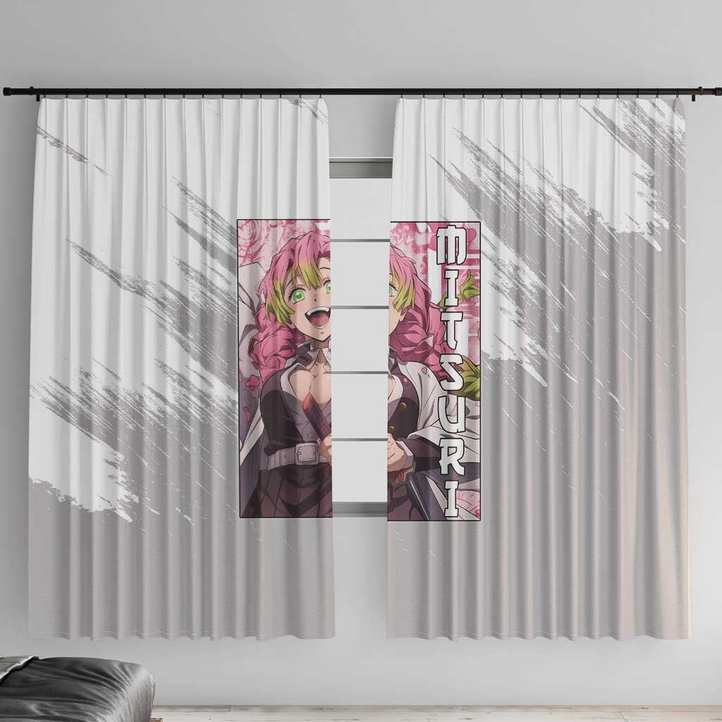 Mitsuri Kanroji - Demon Slayer Window Curtain Anime Style