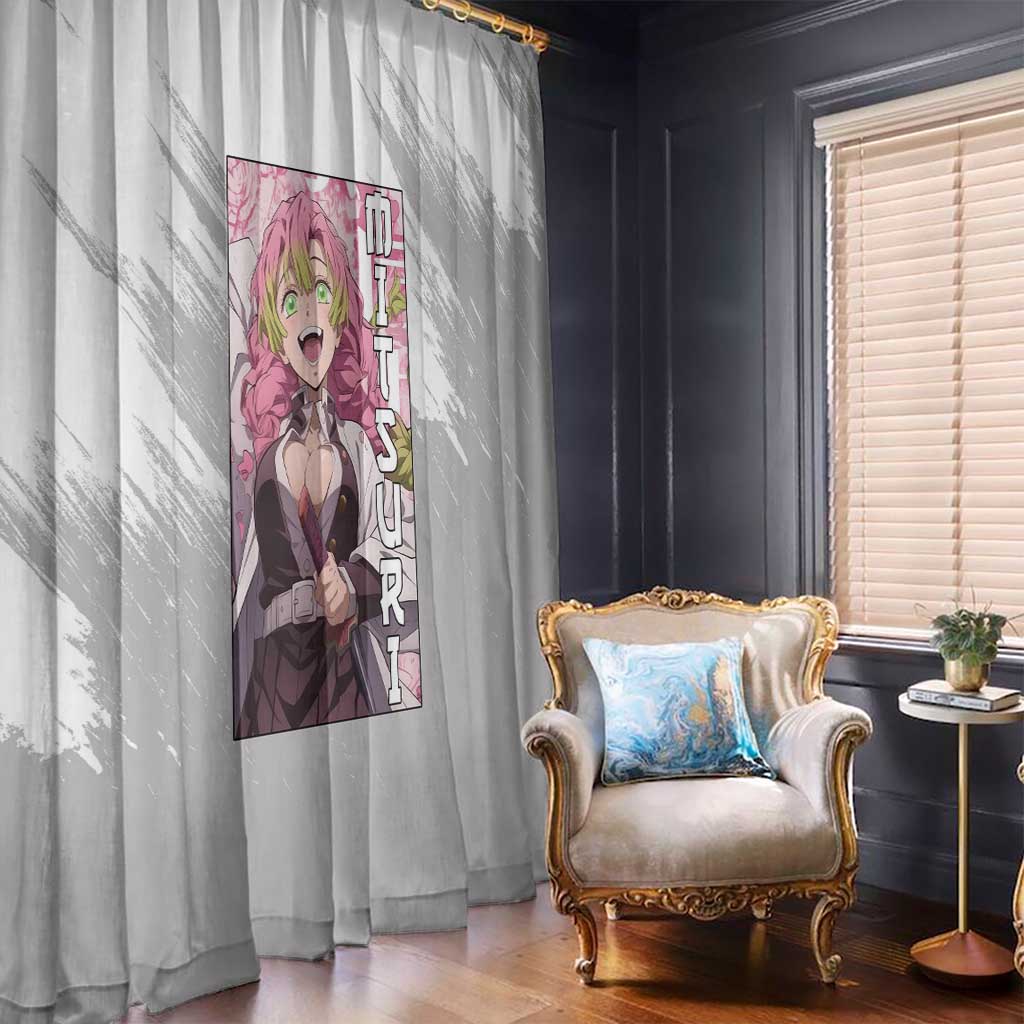 Mitsuri Kanroji - Demon Slayer Window Curtain Anime Style