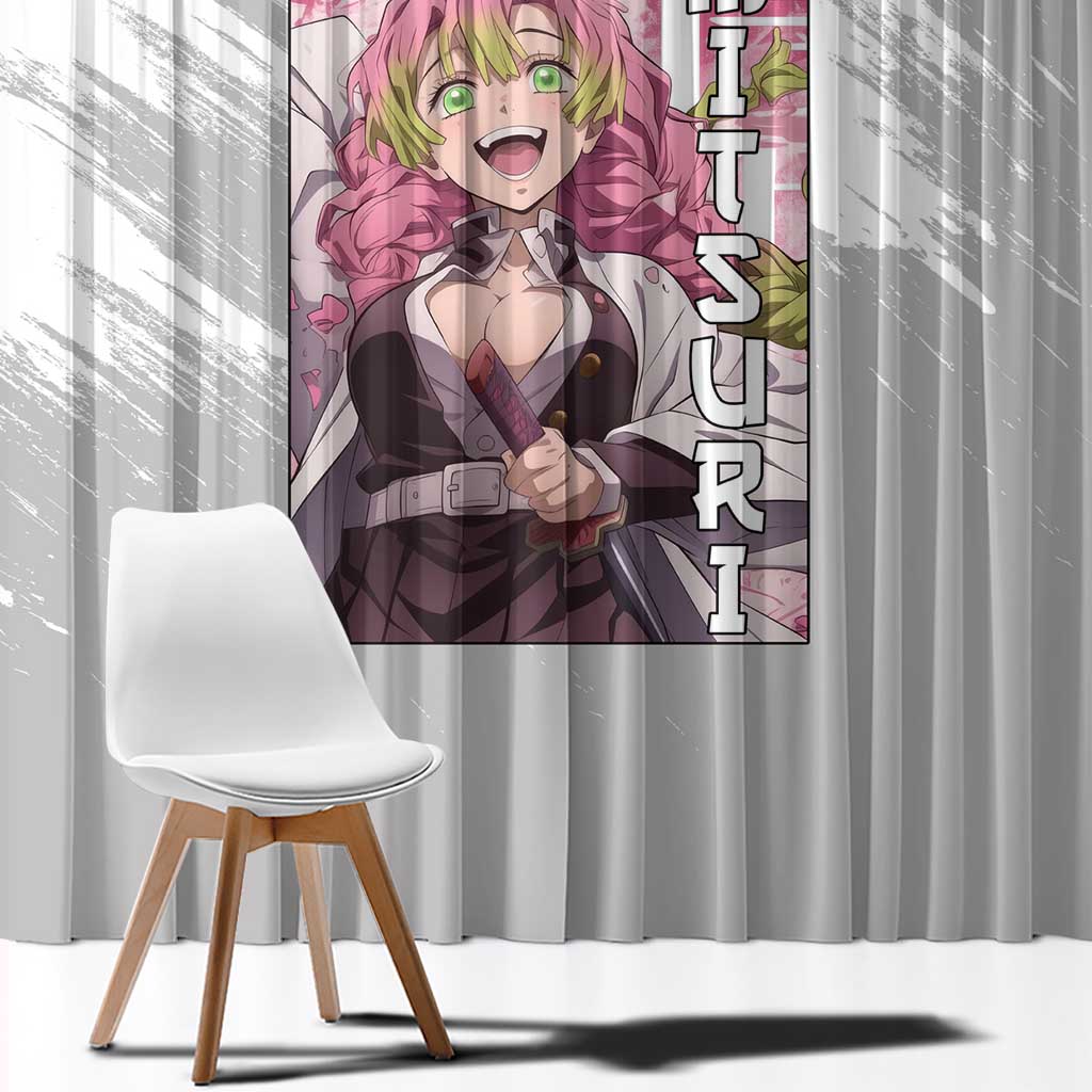 Mitsuri Kanroji - Demon Slayer Window Curtain Anime Style