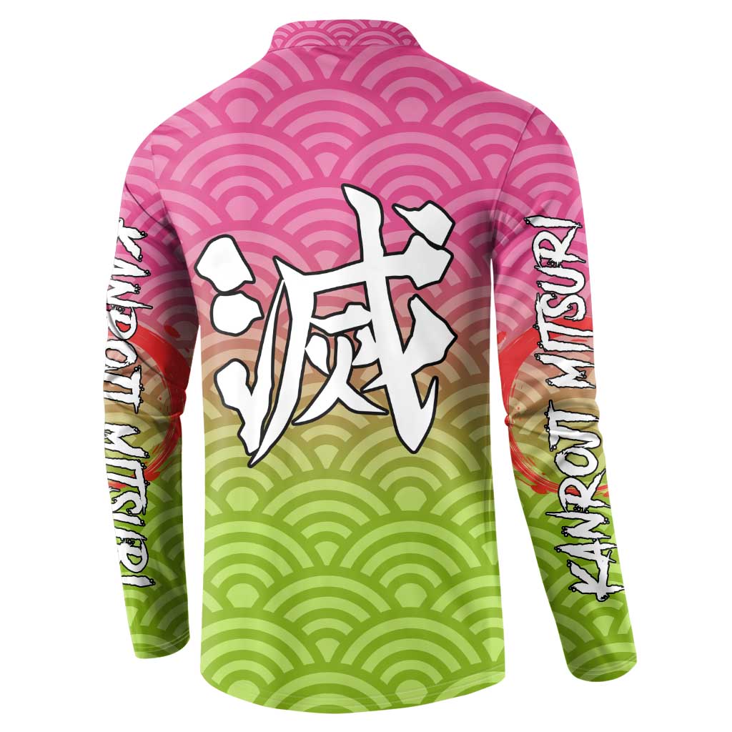 Mitsuri Kanroji - Demon Slayer Button Sweatshirt Anime Style