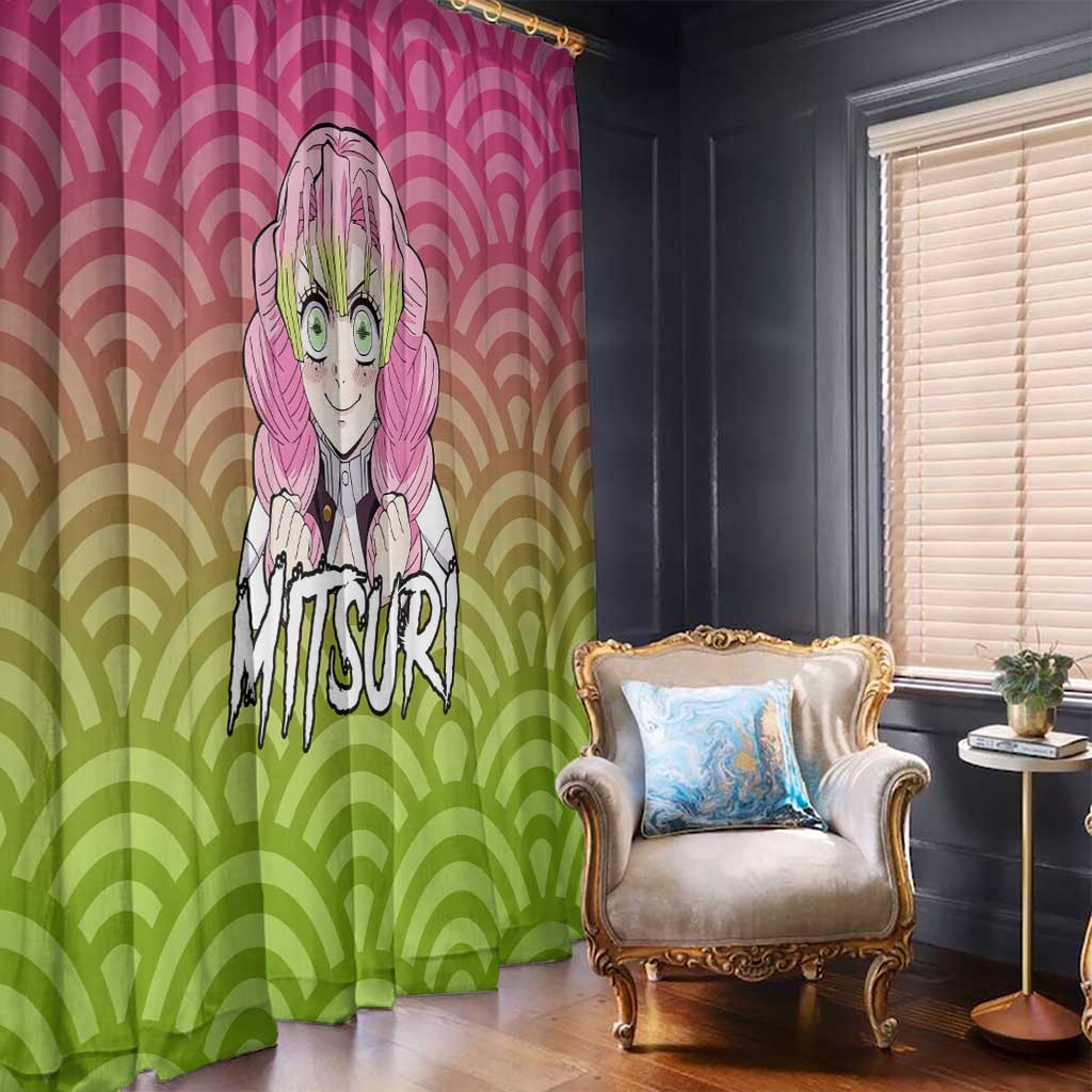 Mitsuri Kanroji - Demon Slayer Window Curtain Anime Style