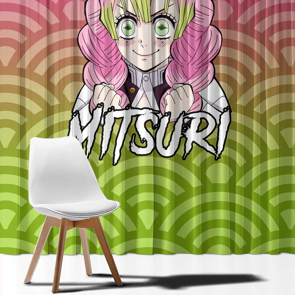 Mitsuri Kanroji - Demon Slayer Window Curtain Anime Style