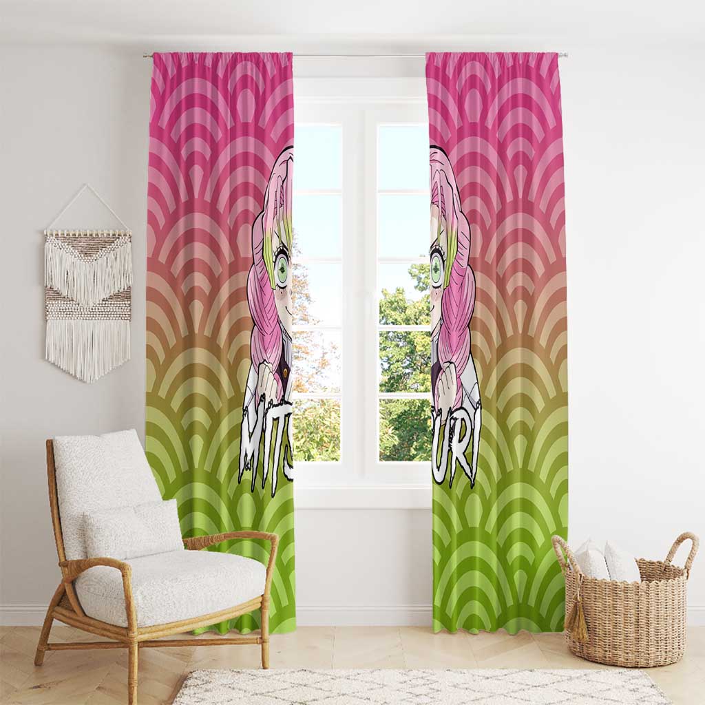Mitsuri Kanroji - Demon Slayer Window Curtain Anime Style