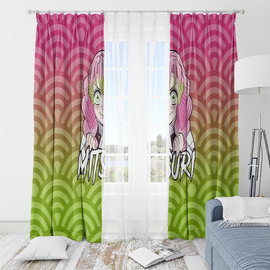Mitsuri Kanroji - Demon Slayer Window Curtain Anime Style