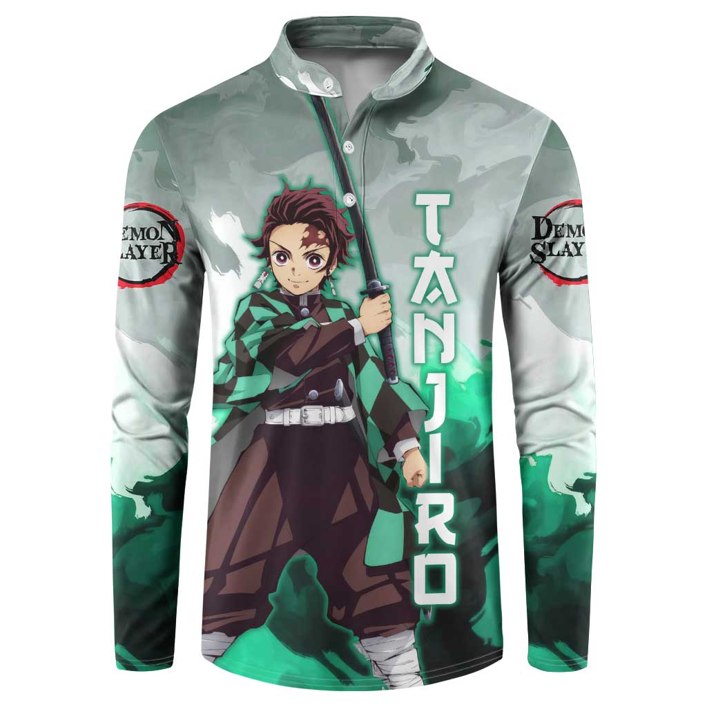TanjIro Kamado - Demon Slayer Button Sweatshirt Anime Style