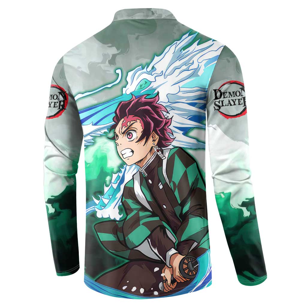 TanjIro Kamado - Demon Slayer Button Sweatshirt Anime Style
