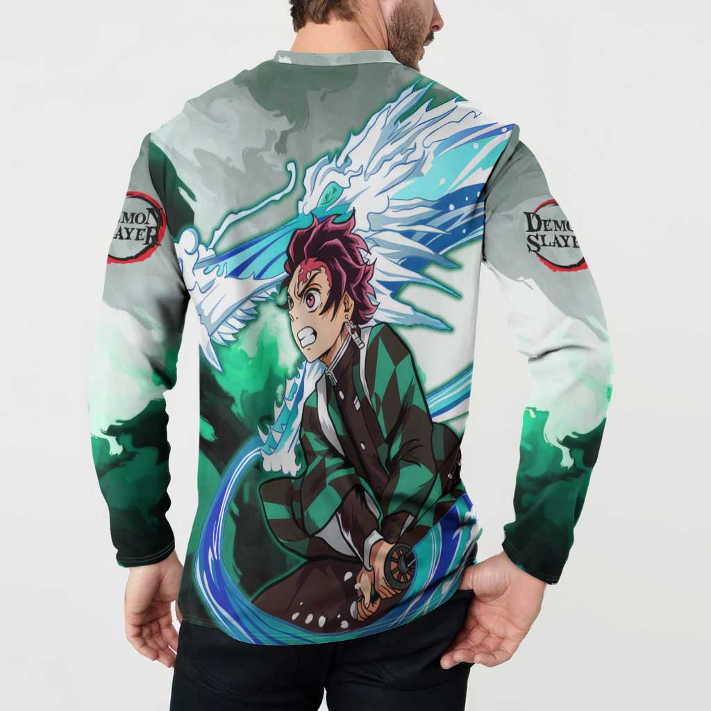 TanjIro Kamado - Demon Slayer Button Sweatshirt Anime Style