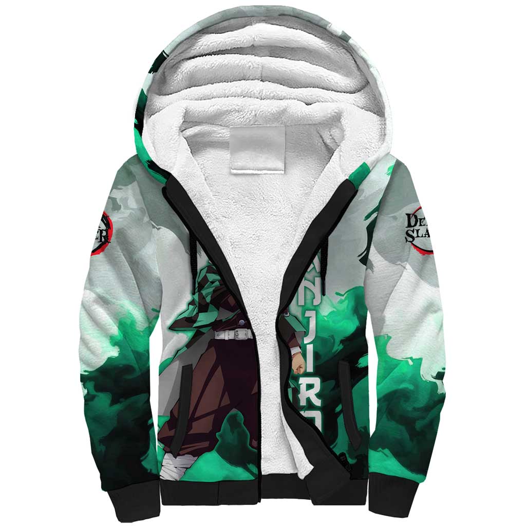 TanjIro Kamado - Demon Slayer Sherpa Hoodie Anime Style