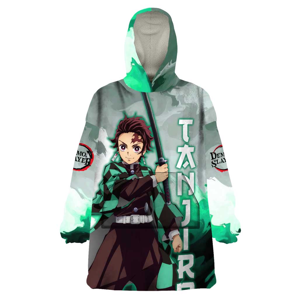 TanjIro Kamado - Demon Slayer Wearable Blanket Hoodie Anime Style