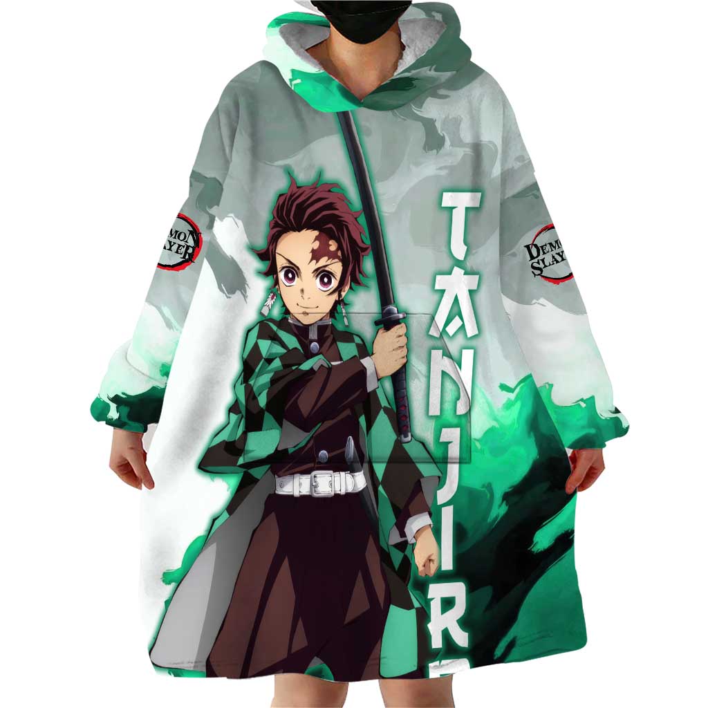 TanjIro Kamado - Demon Slayer Wearable Blanket Hoodie Anime Style