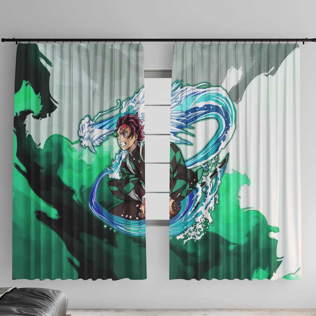 TanjIro Kamado - Demon Slayer Window Curtain Anime Style