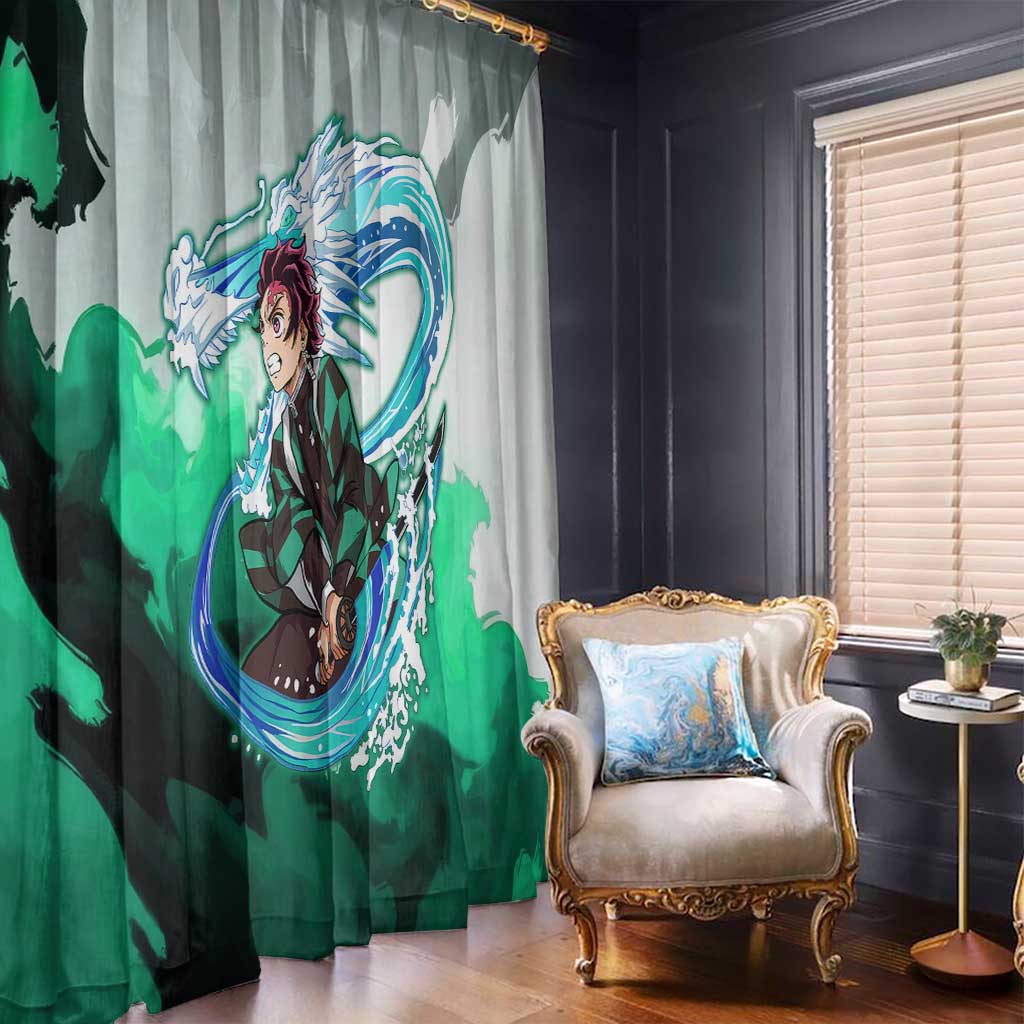 TanjIro Kamado - Demon Slayer Window Curtain Anime Style