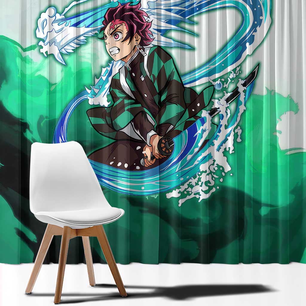 TanjIro Kamado - Demon Slayer Window Curtain Anime Style