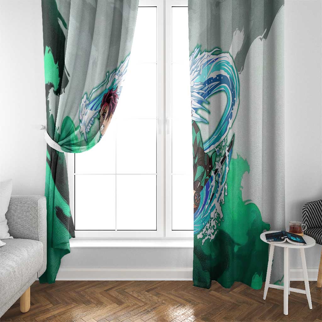 TanjIro Kamado - Demon Slayer Window Curtain Anime Style