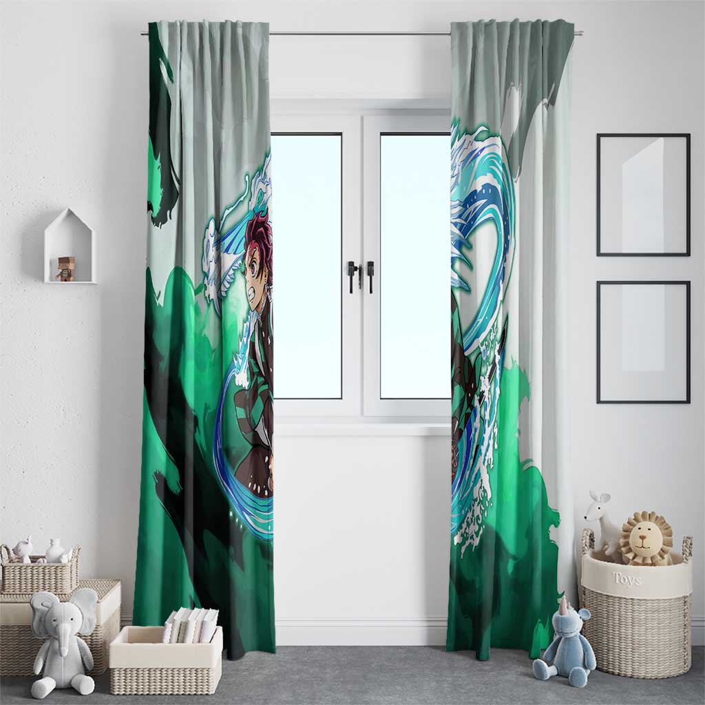 TanjIro Kamado - Demon Slayer Window Curtain Anime Style