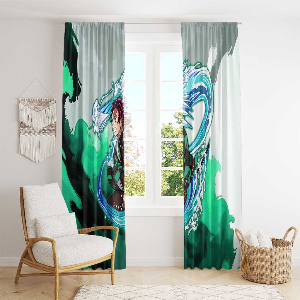 TanjIro Kamado - Demon Slayer Window Curtain Anime Style