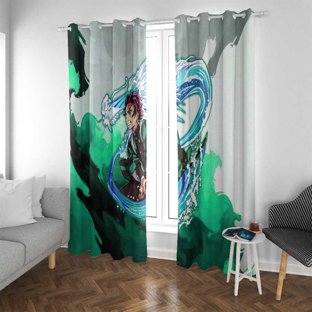 TanjIro Kamado - Demon Slayer Window Curtain Anime Style
