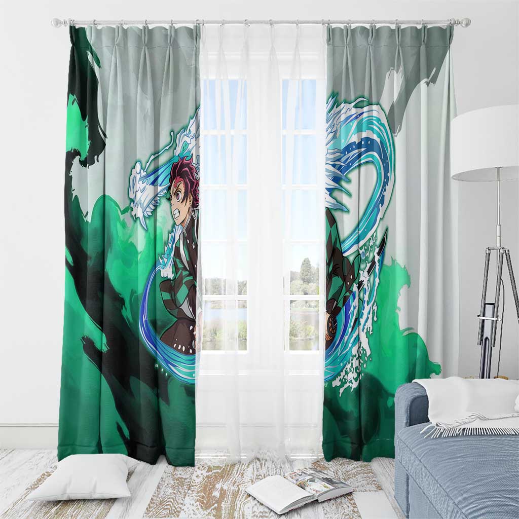 TanjIro Kamado - Demon Slayer Window Curtain Anime Style