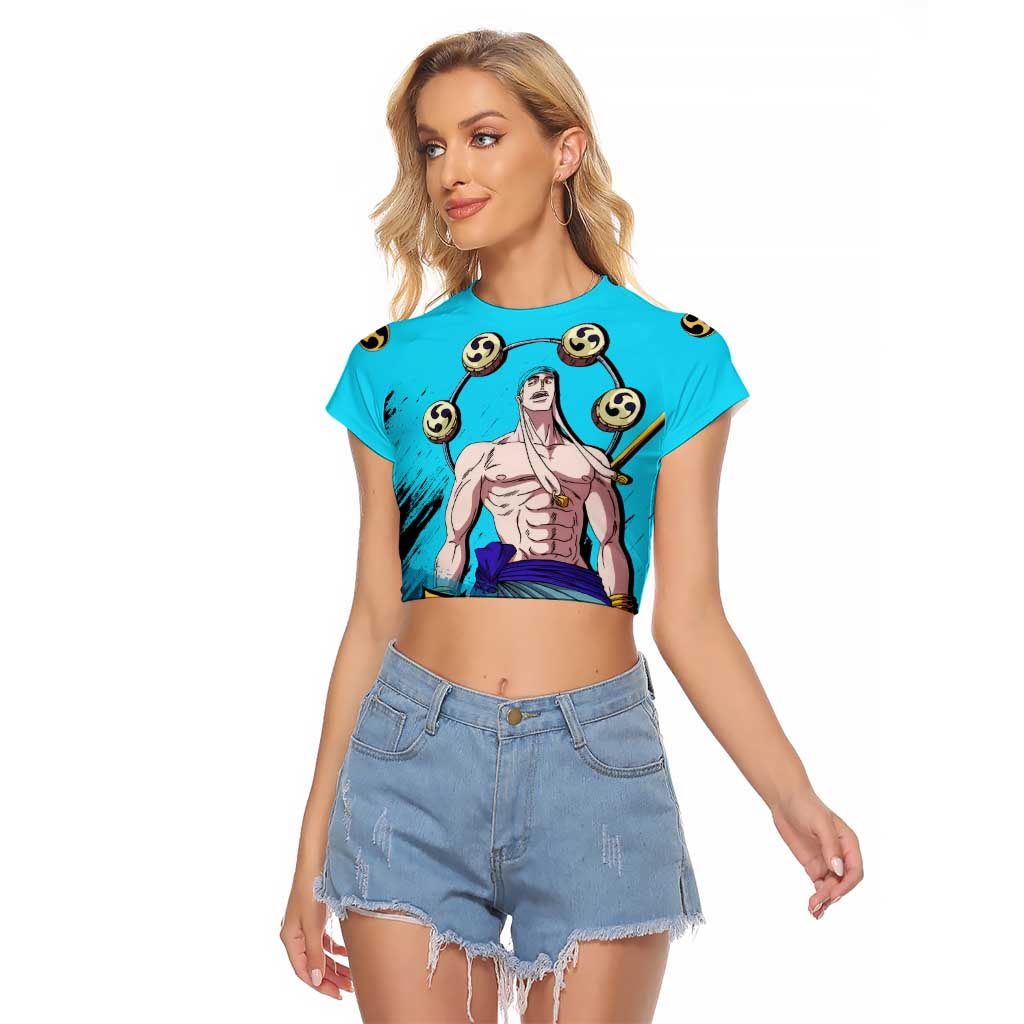 Enel - One Piece Raglan Cropped T Shirt Anime Style