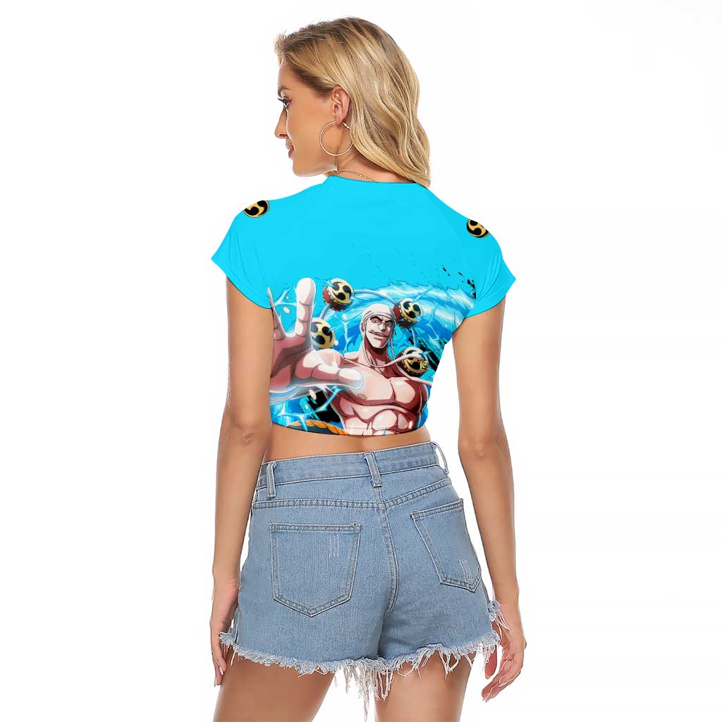 Enel - One Piece Raglan Cropped T Shirt Anime Style
