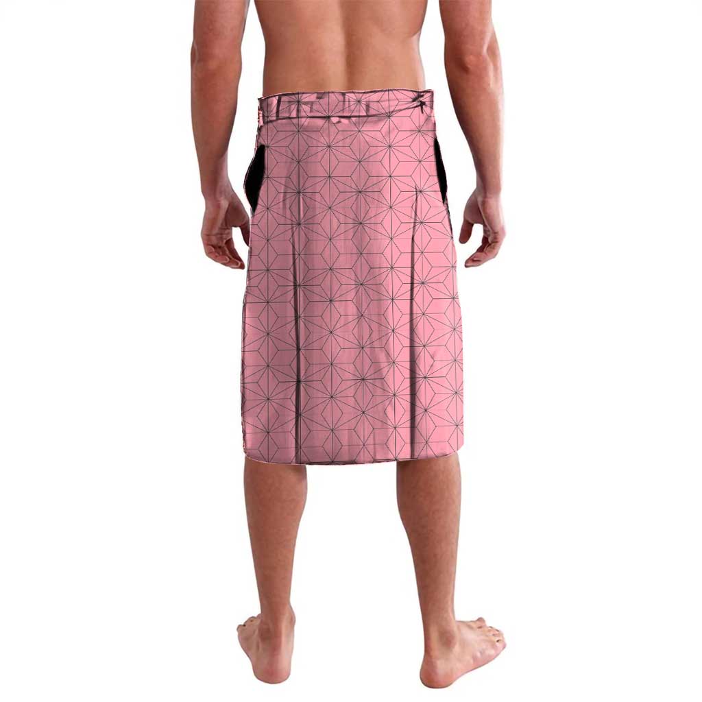 Nezuko Demon Slayer Lavalava with Pink and Black Manga Style Design - The Mazicc