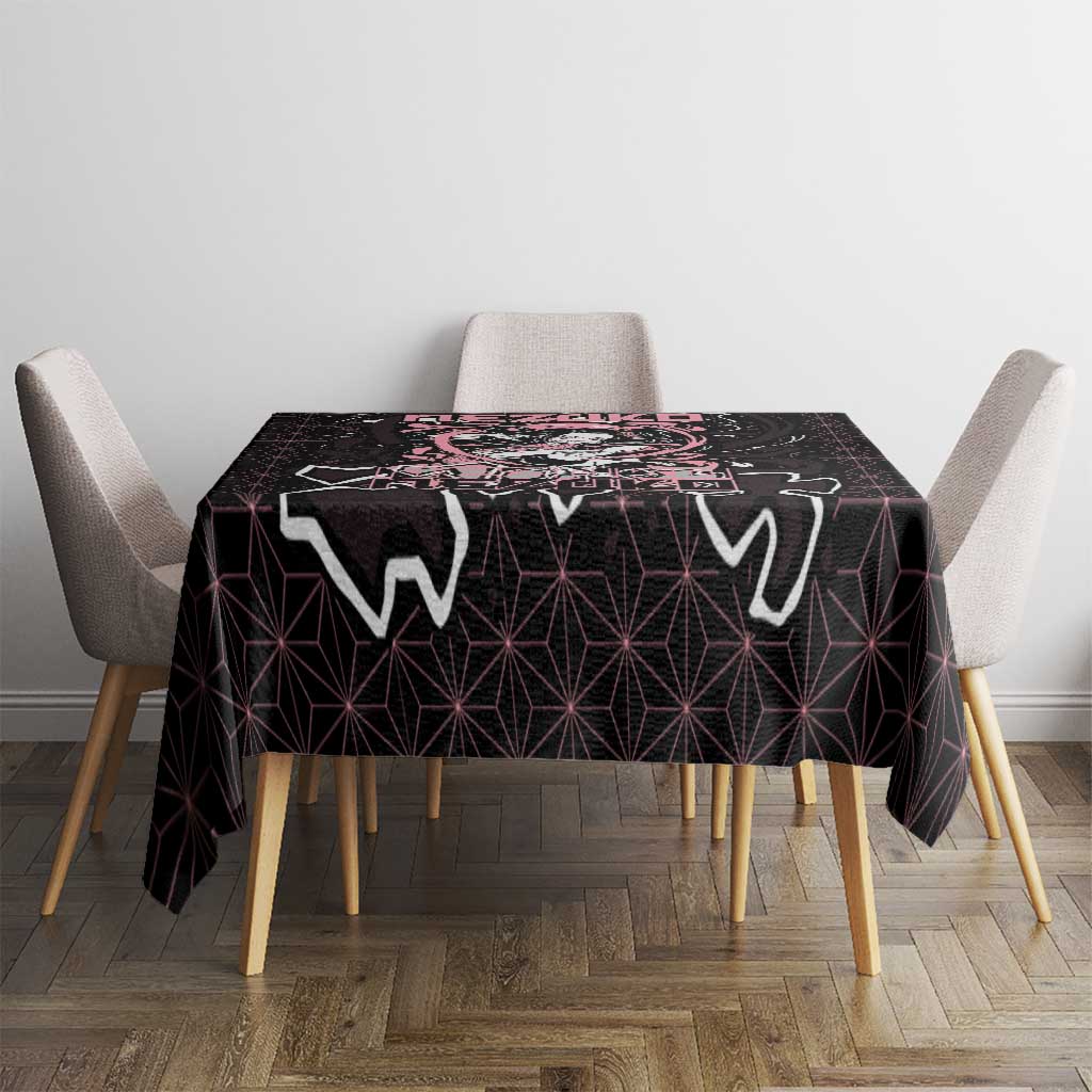 Nezuko Demon Slayer Tablecloth with Pink and Black Manga Style Design - The Mazicc