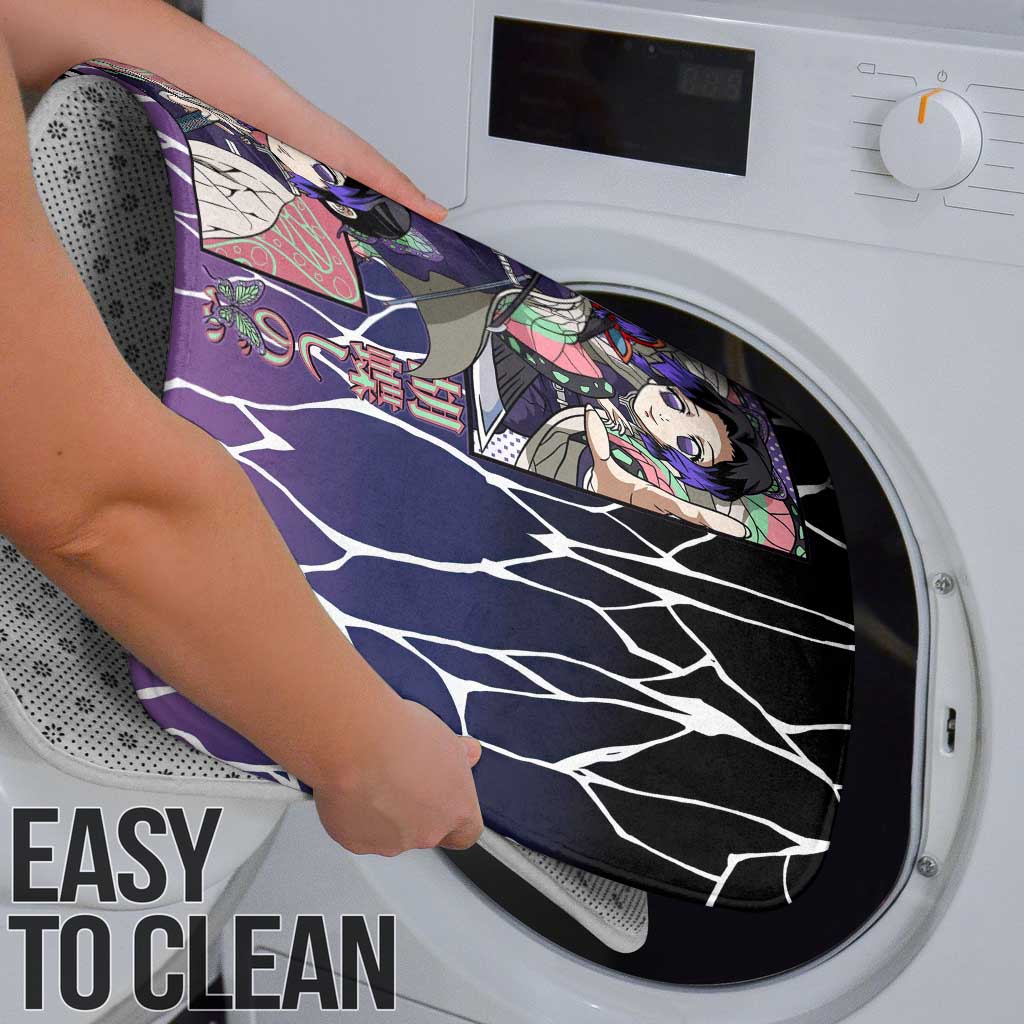 Shinobu Kocho Demon Slayer Bathroom Set with Purple and Black Web Style Design - The Mazicc