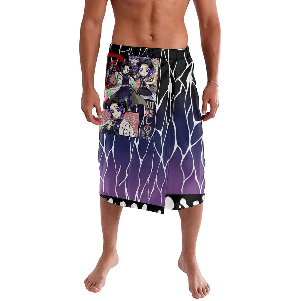 Shinobu Kocho Demon Slayer Lavalava with Purple and Black Web Style Design - The Mazicc