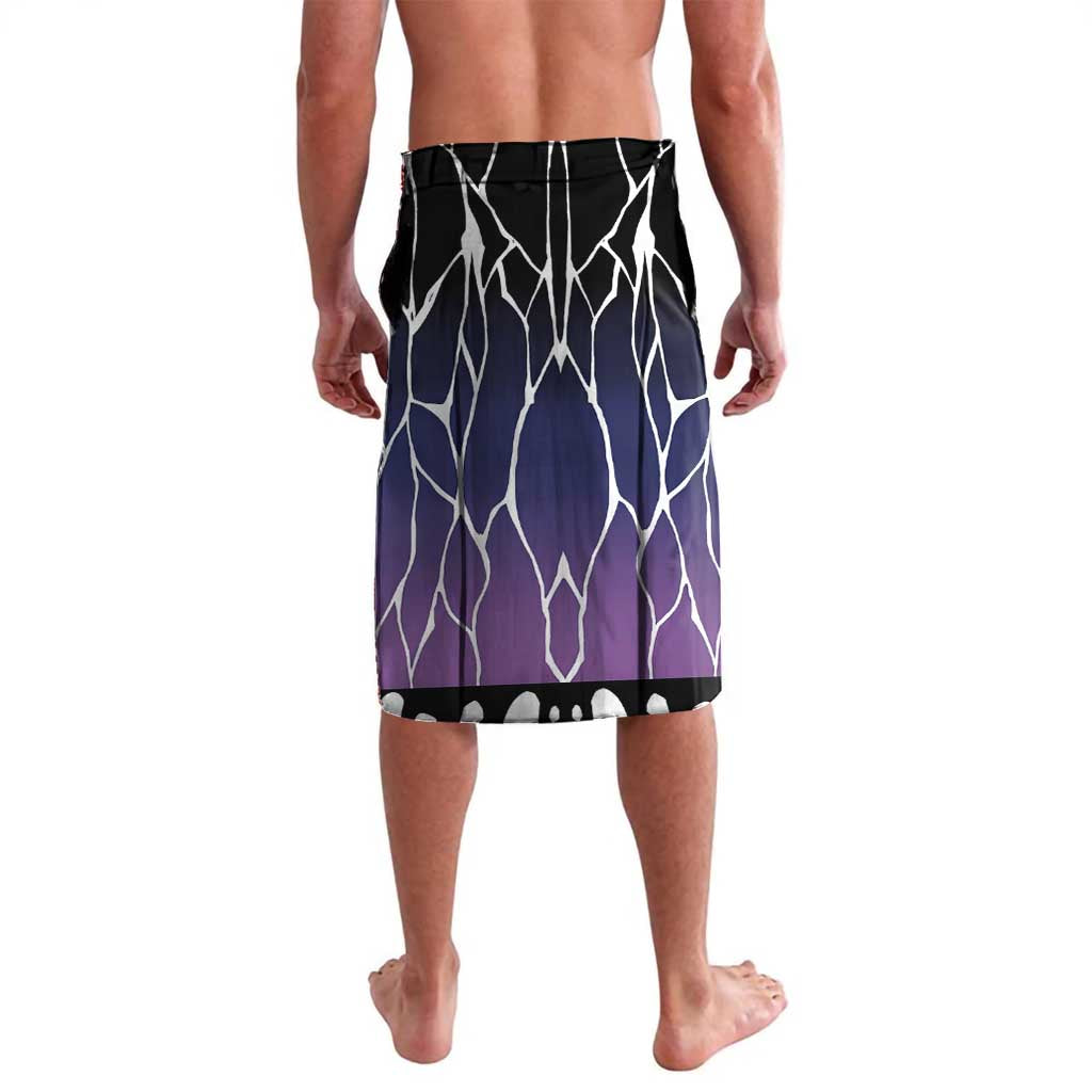 Shinobu Kocho Demon Slayer Lavalava with Purple and Black Web Style Design - The Mazicc
