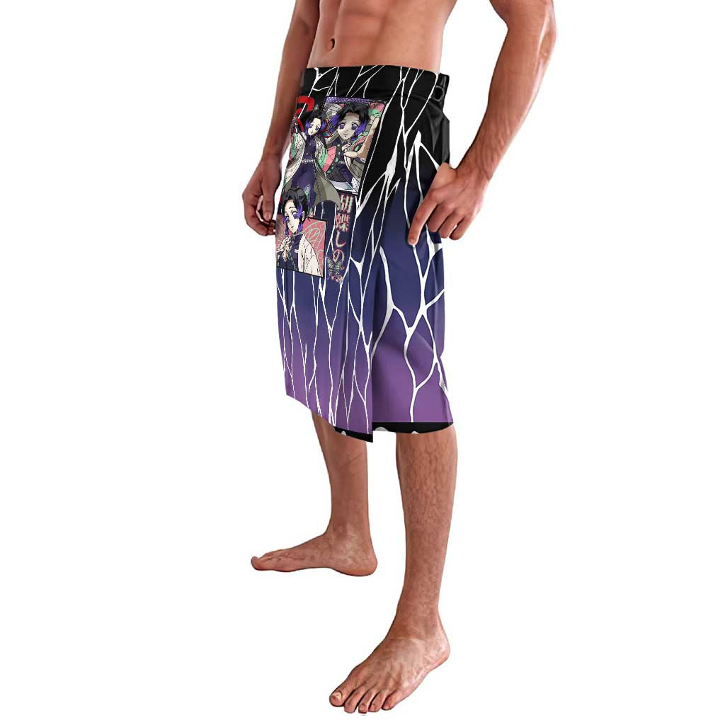 Shinobu Kocho Demon Slayer Lavalava with Purple and Black Web Style Design - The Mazicc