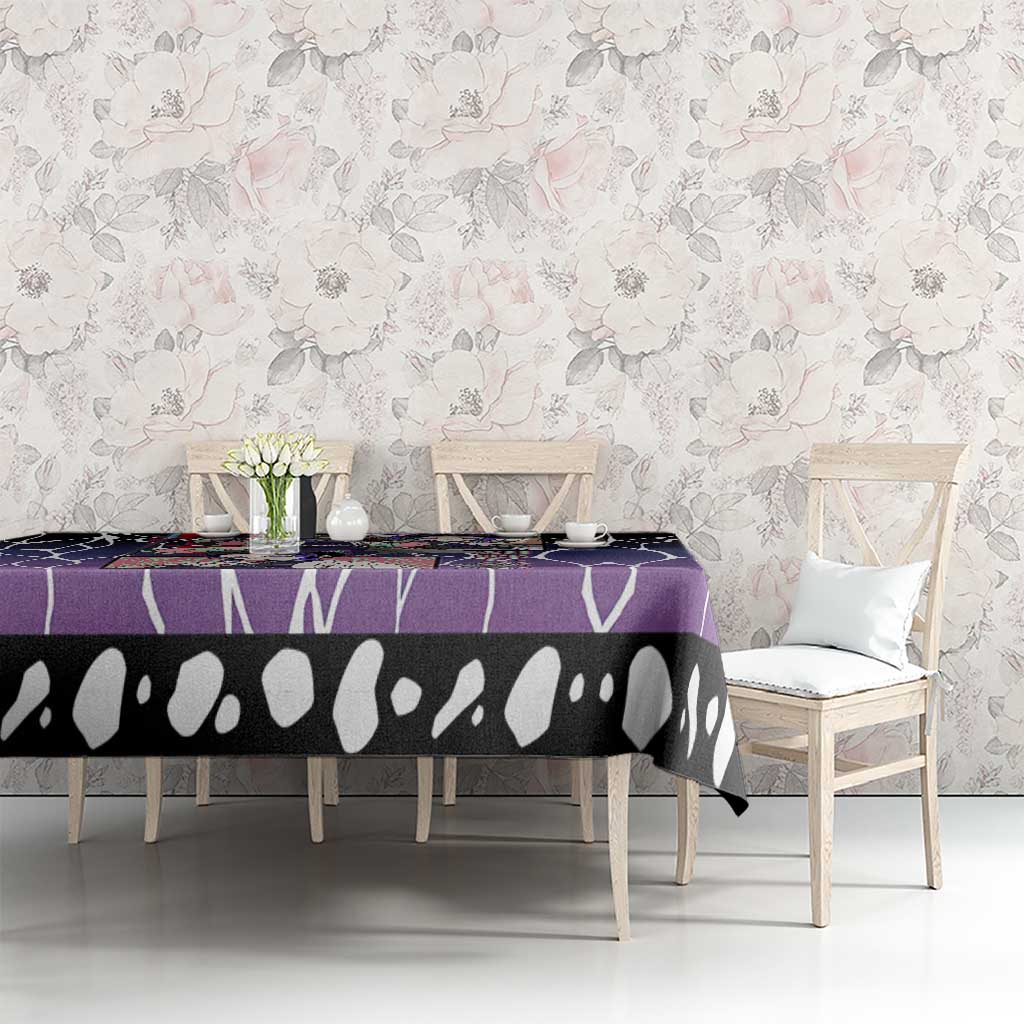 Shinobu Kocho Demon Slayer Tablecloth with Purple and Black Web Style Design - The Mazicc