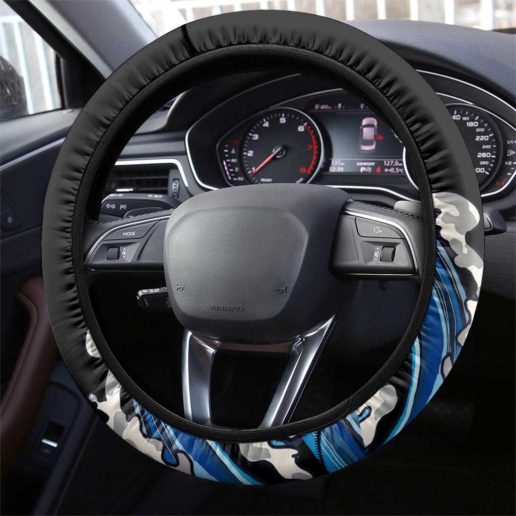 Giyu Tomioka Demon Slayer Steering Wheel Cover with Green and Orange Cube Water Style Design - The Mazicc