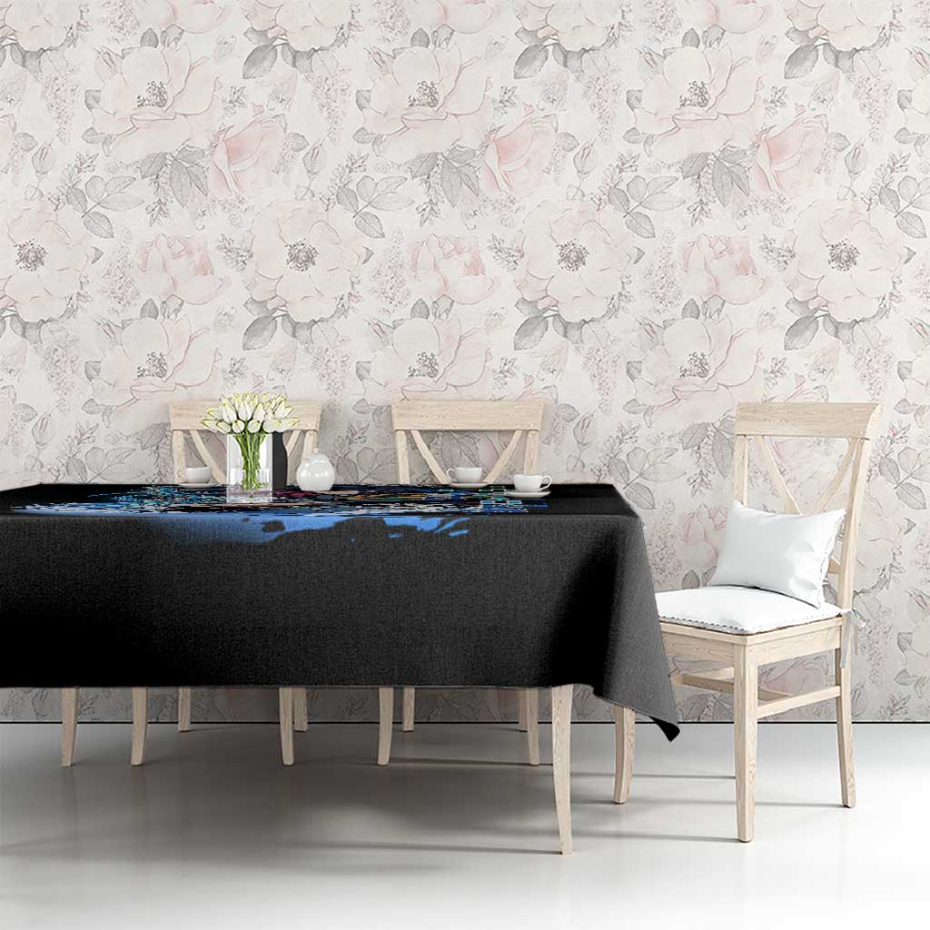 Giyu Tomioka Demon Slayer Tablecloth with Green and Orange Cube Water Style Design - The Mazicc
