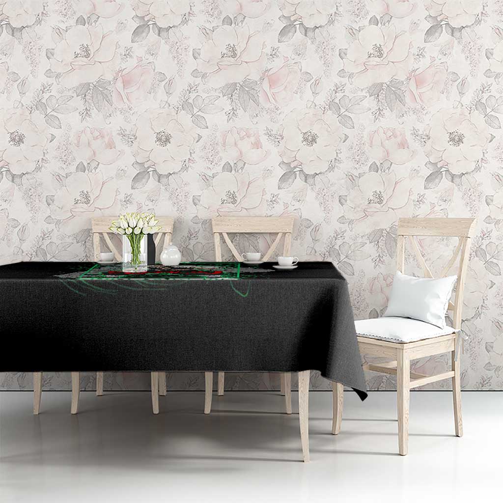 Shinazugawa Sanemi Demon Slayer Tablecloth with Green and Black Grid Style Design - The Mazicc