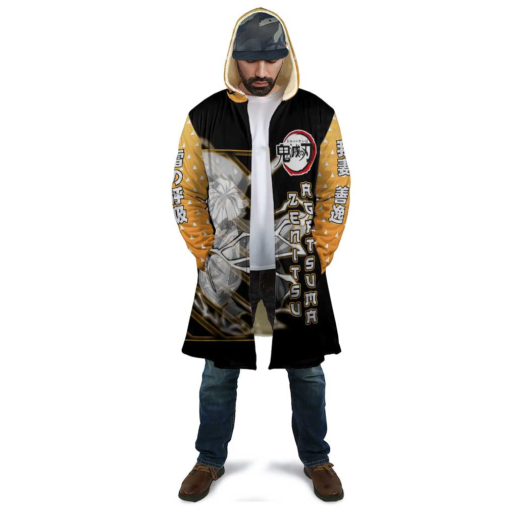 Agatsuma Zenitsu Demon Slayer Cloak with Yellow and Black Lightning Style Design - The Mazicc