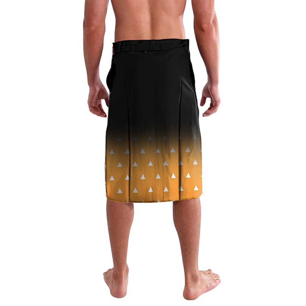 Agatsuma Zenitsu Demon Slayer Lavalava with Yellow and Black Lightning Style Design - The Mazicc
