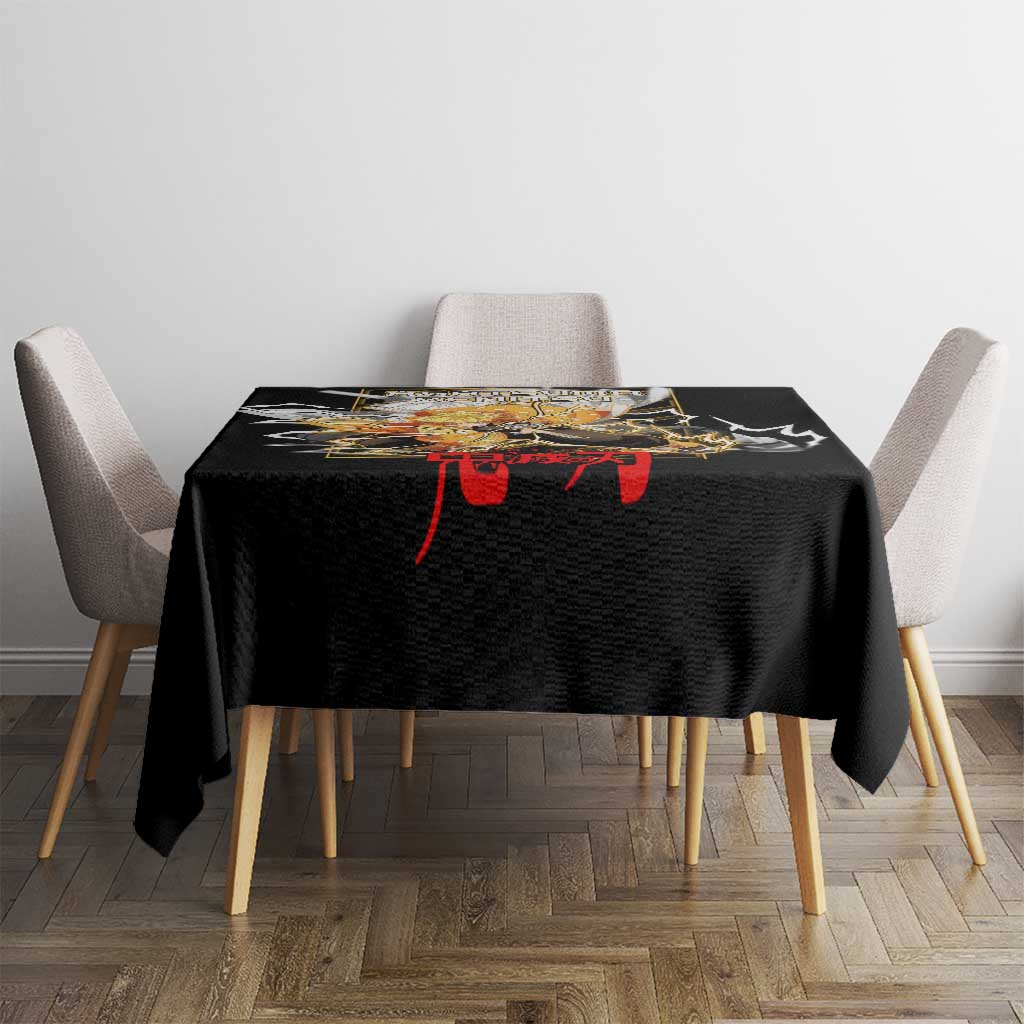 Agatsuma Zenitsu Demon Slayer Tablecloth with Yellow and Black Lightning Style Design - The Mazicc
