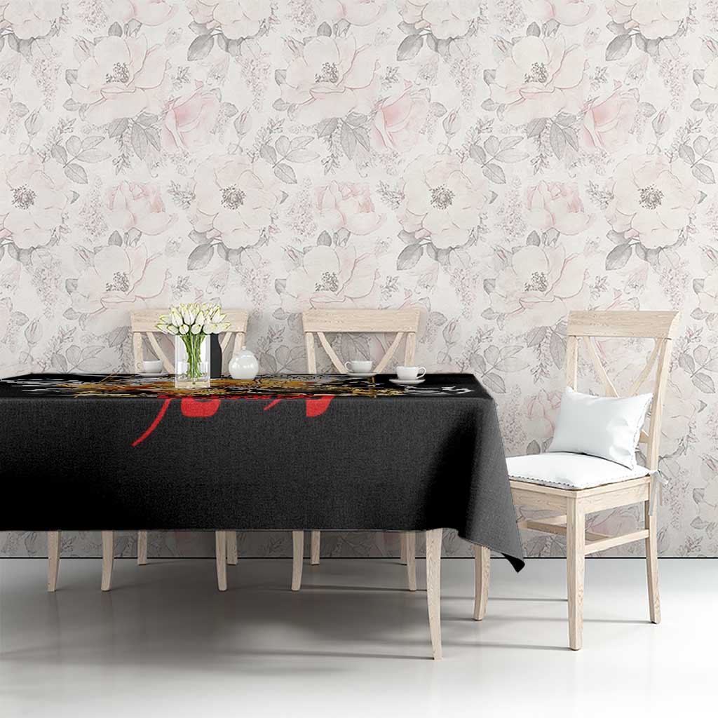 Agatsuma Zenitsu Demon Slayer Tablecloth with Yellow and Black Lightning Style Design - The Mazicc