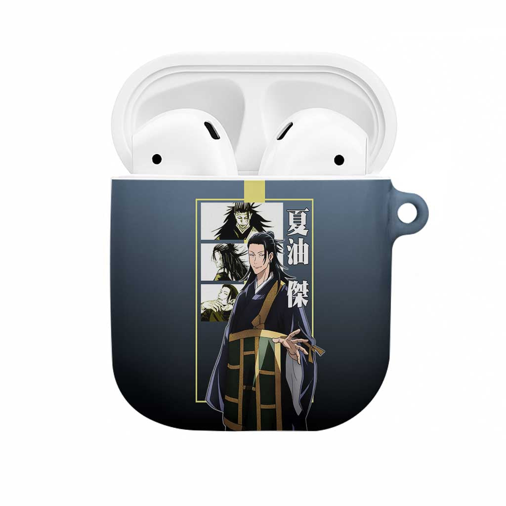 Suguru Geto from Jujutsu Kaisen AirPods Case with Yellow and Blue Background and Multiple Poses Design - The Mazicc
