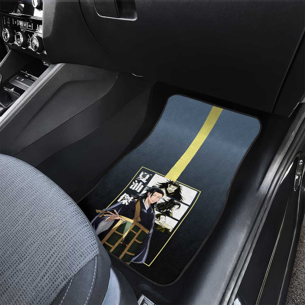 Suguru Geto from Jujutsu Kaisen Car Mats with Yellow and Blue Background and Multiple Poses Design - The Mazicc