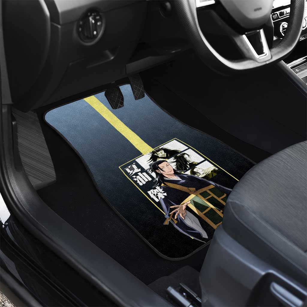 Suguru Geto from Jujutsu Kaisen Car Mats with Yellow and Blue Background and Multiple Poses Design - The Mazicc