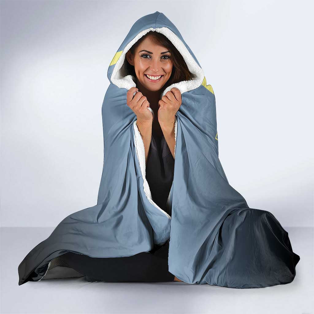 Suguru Geto from Jujutsu Kaisen Hooded Blanket with Yellow and Blue Background and Multiple Poses Design - The Mazicc