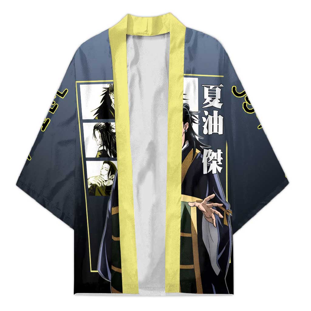 Suguru Geto from Jujutsu Kaisen Kimono with Yellow and Blue Background and Multiple Poses Design - The Mazicc