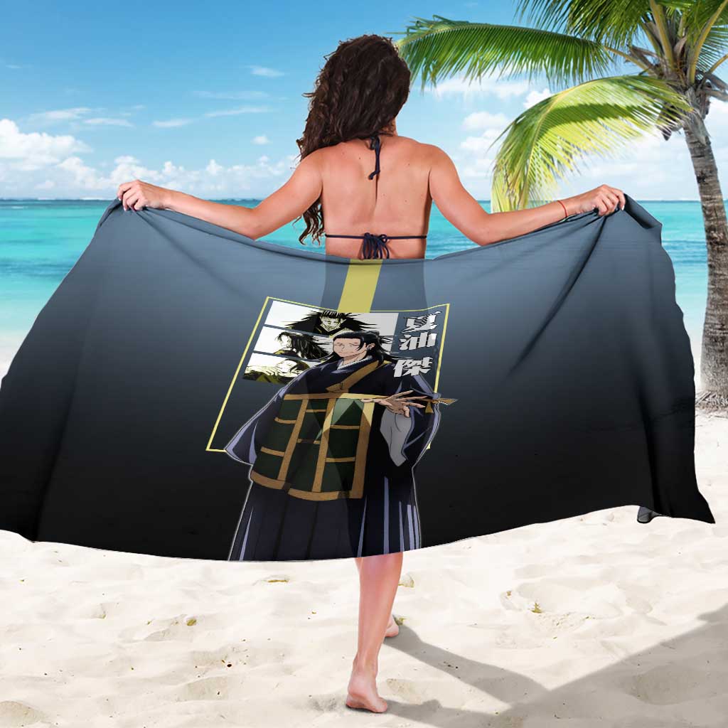 Suguru Geto from Jujutsu Kaisen Sarong with Yellow and Blue Background and Multiple Poses Design - The Mazicc