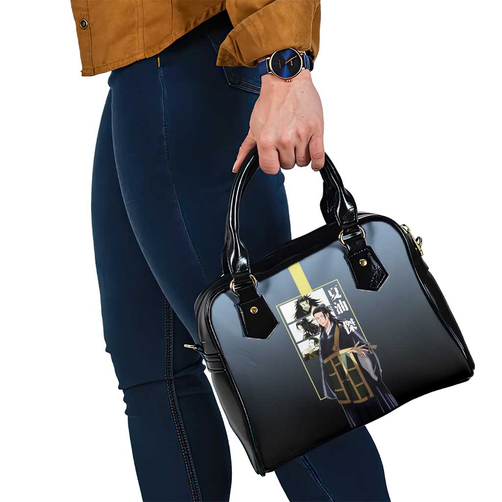 Suguru Geto from Jujutsu Kaisen Shoulder Handbag with Yellow and Blue Background and Multiple Poses Design - The Mazicc
