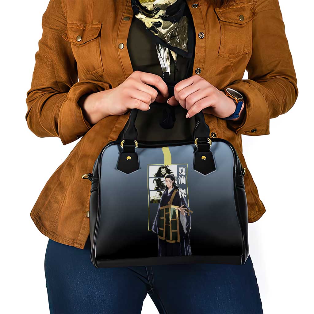 Suguru Geto from Jujutsu Kaisen Shoulder Handbag with Yellow and Blue Background and Multiple Poses Design - The Mazicc