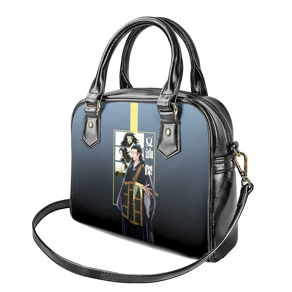 Suguru Geto from Jujutsu Kaisen Shoulder Handbag with Yellow and Blue Background and Multiple Poses Design - The Mazicc