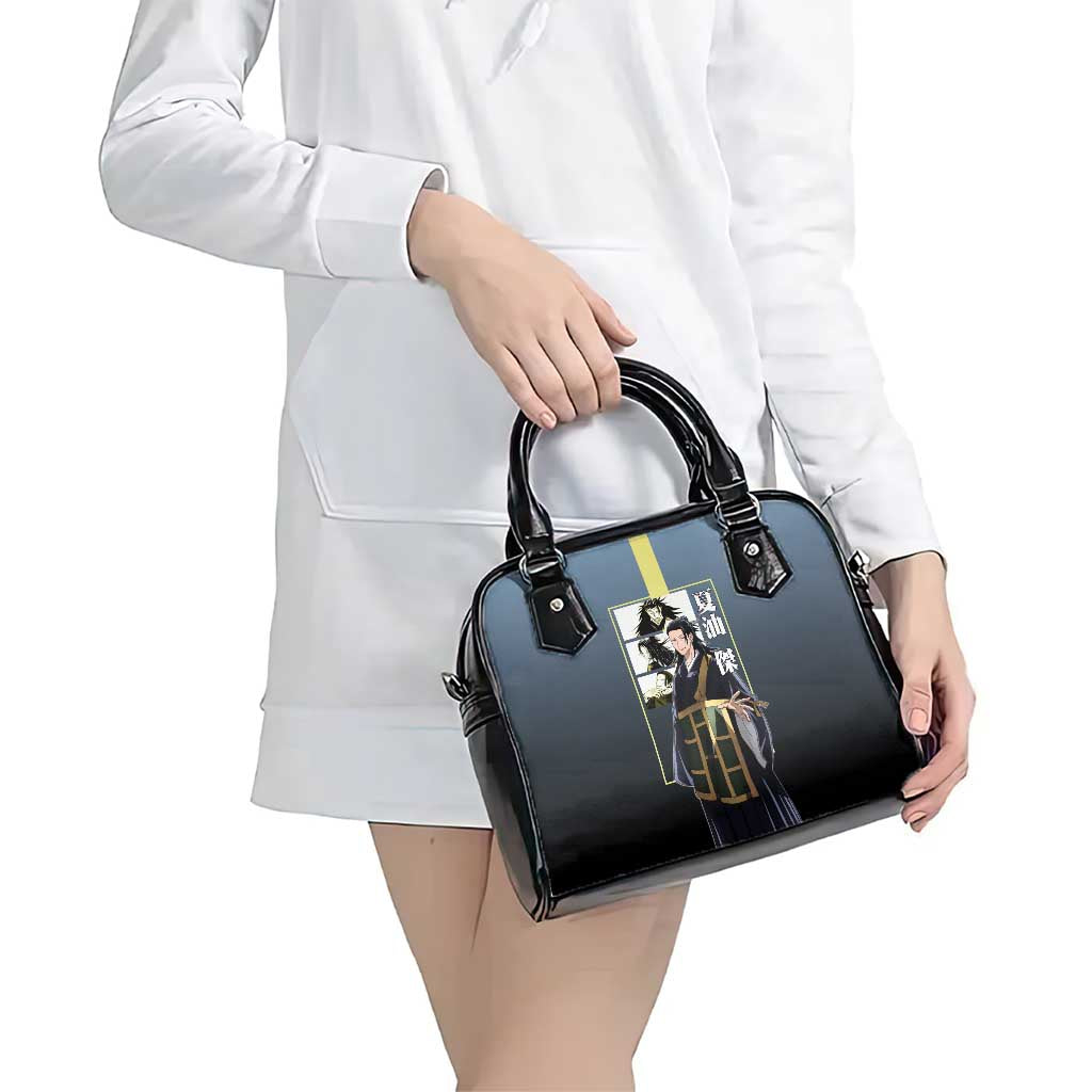 Suguru Geto from Jujutsu Kaisen Shoulder Handbag with Yellow and Blue Background and Multiple Poses Design - The Mazicc