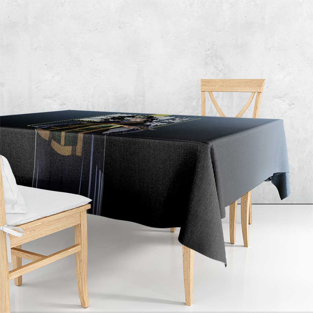 Suguru Geto from Jujutsu Kaisen Tablecloth with Yellow and Blue Background and Multiple Poses Design - The Mazicc